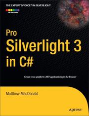 Cover of: Pro Silverlight 3 in C#