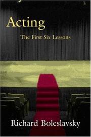 Cover of: Acting by Richard Boleslavsky