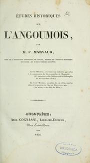 Cover of: Etudes historiques sur l'Angoumois