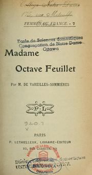 Cover of: Madame Octave Feuillet