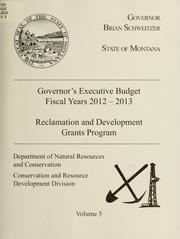 Cover of: Governor's executive budget fiscal years 2012-2013