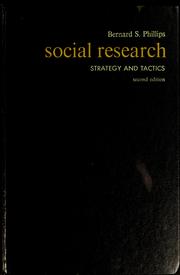 Cover of: Social research: strategy and tactics