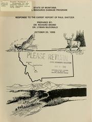 Response to the expert report of Paul Switzer dated July 1995 by Richard J. Brand