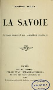 Cover of: La Savoie