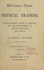 Cover of: McFadden's system of physical training