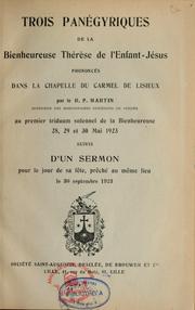 Trois panégyriques de la Bienheureuse Thérèse de l'Enfant-Jésus by Martin père