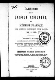 Cover of: Éléments de la langue anglaise ou Méthode pratique pour apprendre facilement cette langue