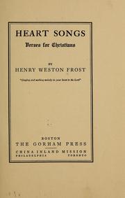 Cover of: Heart songs by Henry Weston Frost