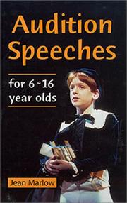 Cover of: Audition speeches by Jean Marlow