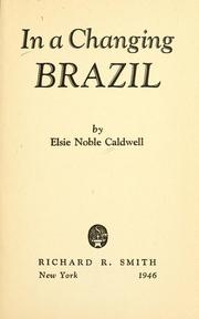 Cover of: In a changing Brazil