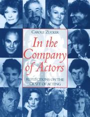 Cover of: In the Company of Actors: Reflections on the Craft of Acting (Theatre Arts (Routledge Paperback))