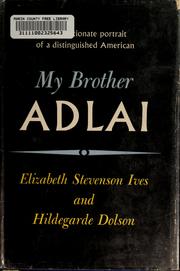 Cover of: My brother Adlai