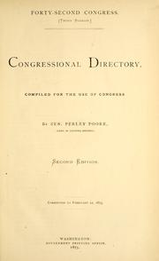 Cover of: Congressional directory: compiled for the use of Congress