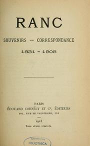 Cover of: Souvenirs, correspondance, 1831-1908