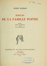 Cover of: Moeurs de la famille Poivre: roman