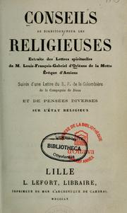 Cover of: Conseils de direction pour les religieuses: extraits des lettres spirituelles