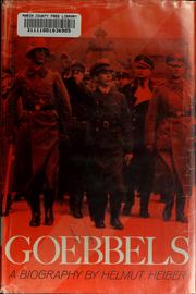 Cover of: Goebbels. by Helmut Heiber