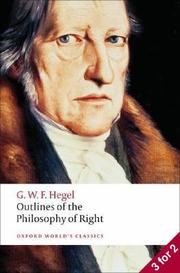 Cover of OUTLINES OF THE PHILOSOPHY OF RIGHT by Georg Wilhelm Friedrich Hegel