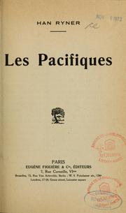 Cover of: Les pacifiques