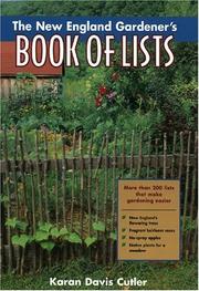 Cover of: The New England gardener's book of lists by Karan Davis Cutler