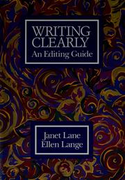 Cover of: Writing clearly by Lane, Janet.