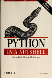 Cover of: Python in a nutshell by Alex Martelli