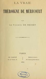 Cover of: La Vraie Théroigne de Méricourt