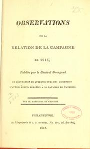 Cover of: Observations sur la relation de la campaigne de 1815