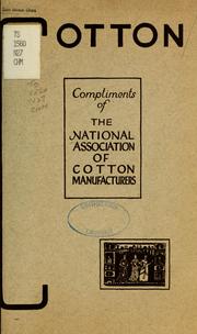 Cotton by National association of cotton manufacturers