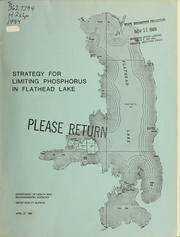 Cover of: Strategy for limiting phosporus in Flathead Lake