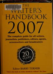 Cover of: The writer's handbook 2007 by editor, Barry Turner.