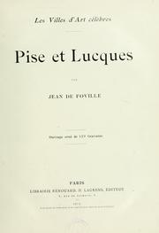 Cover of: Pise et Lucques