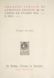 Cover of: Orlando furioso di Ludovico Ariosto by Lodovico Ariosto