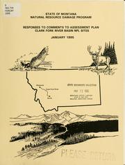 Cover of: Response to comments on assessment plan: parts I, II & III : Clark Fork Basin NPL sites, Montana