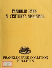 Cover of: Franklin Park: A century's appraisal