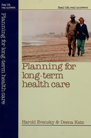 Cover of: Planning for long-term health care