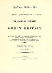 Cover of: Magna Britannia: being a concise topographical account of the several counties of Great Britain