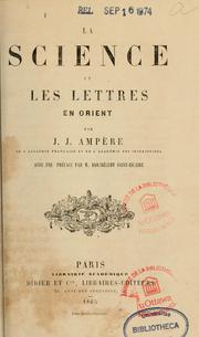 Cover of: La science et les lettres en Orient