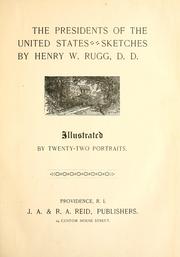 Cover of: The Presidents of the United States: sketches