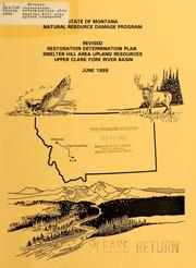 Cover of: Revised restoration determination plan Smelter Hill area upland resources