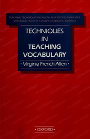 Cover of: Techniques in teaching vocabulary