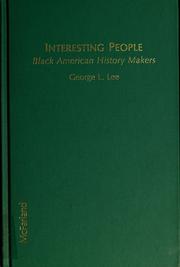 Cover of: Interesting people by George L. Lee