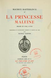 Cover of: La princesse Maleine: drame en cinq actes