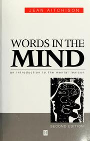 Cover of: Words in the mind by Aitchison, Jean