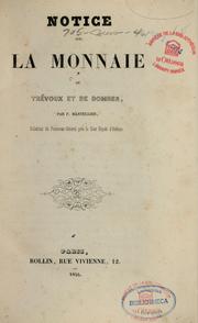 Cover of: Notice sur la monnaie de Trévoux et de Dombes