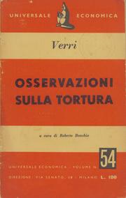 Cover of: Osservazioni sulla tortura by a cura di Roberto Bonchio