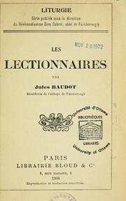 Cover of: Les lectionnaires