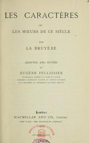 Cover of: Les caractères, ou, Les moeurs de ce siècle by Jean de La Bruyère