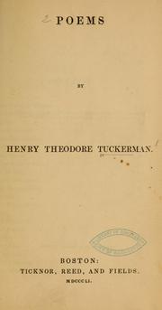 Cover of: Poems by Henry T. Tuckerman
