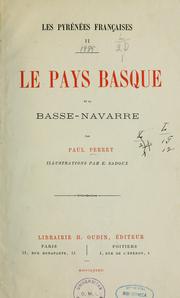 Cover of: Le pays basque et la Basse-Navarre by Paul Perret